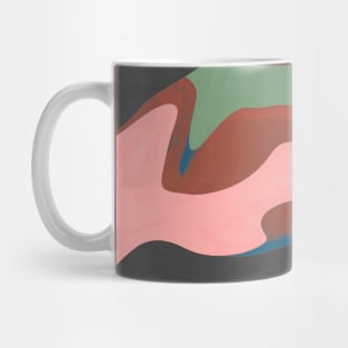 Pocket - Abstract Painting Orange Black Mug